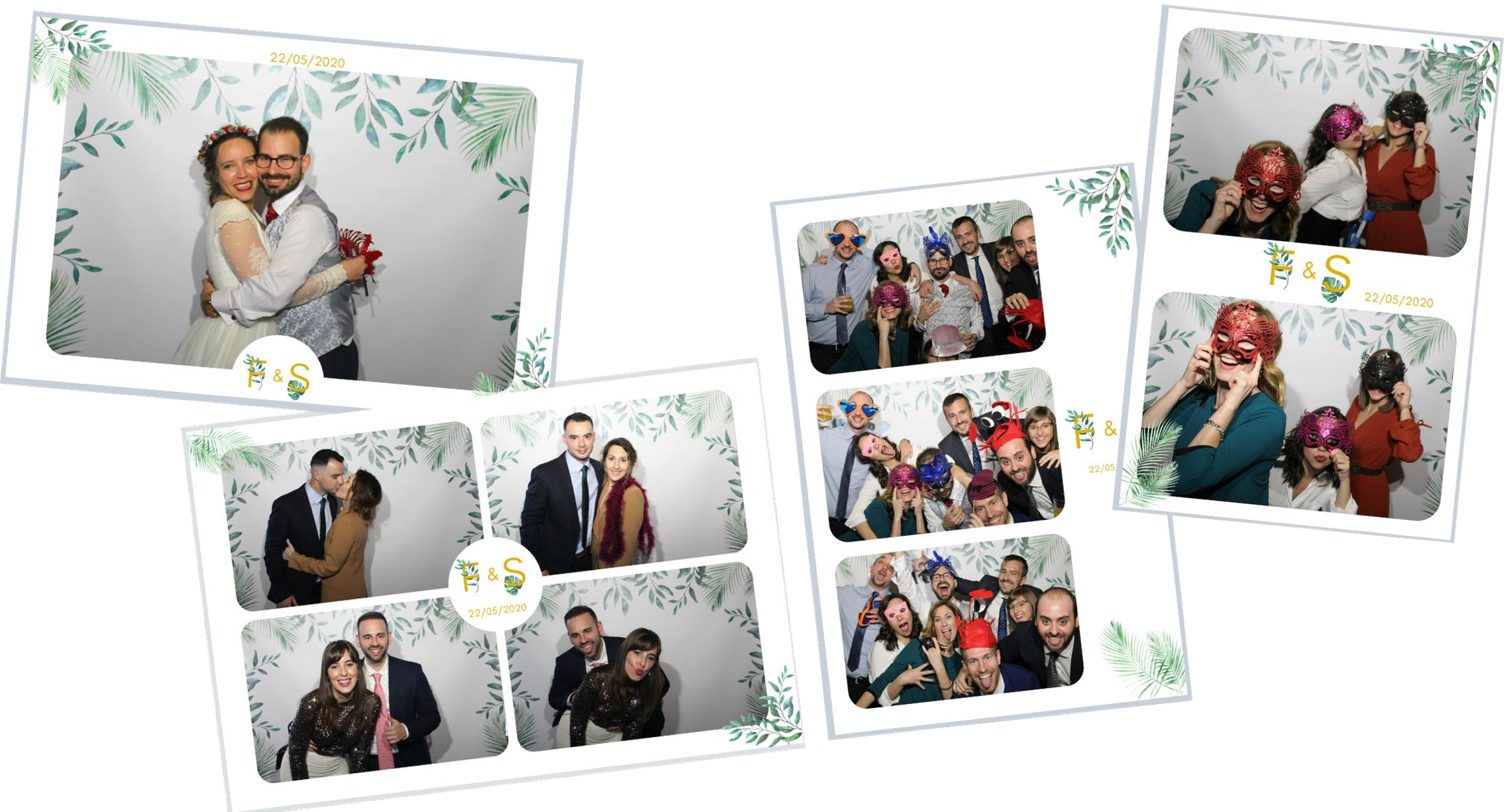 Alquiler Fotomatón para Bodas Paradise Events Plantillas 10x15 Leafs