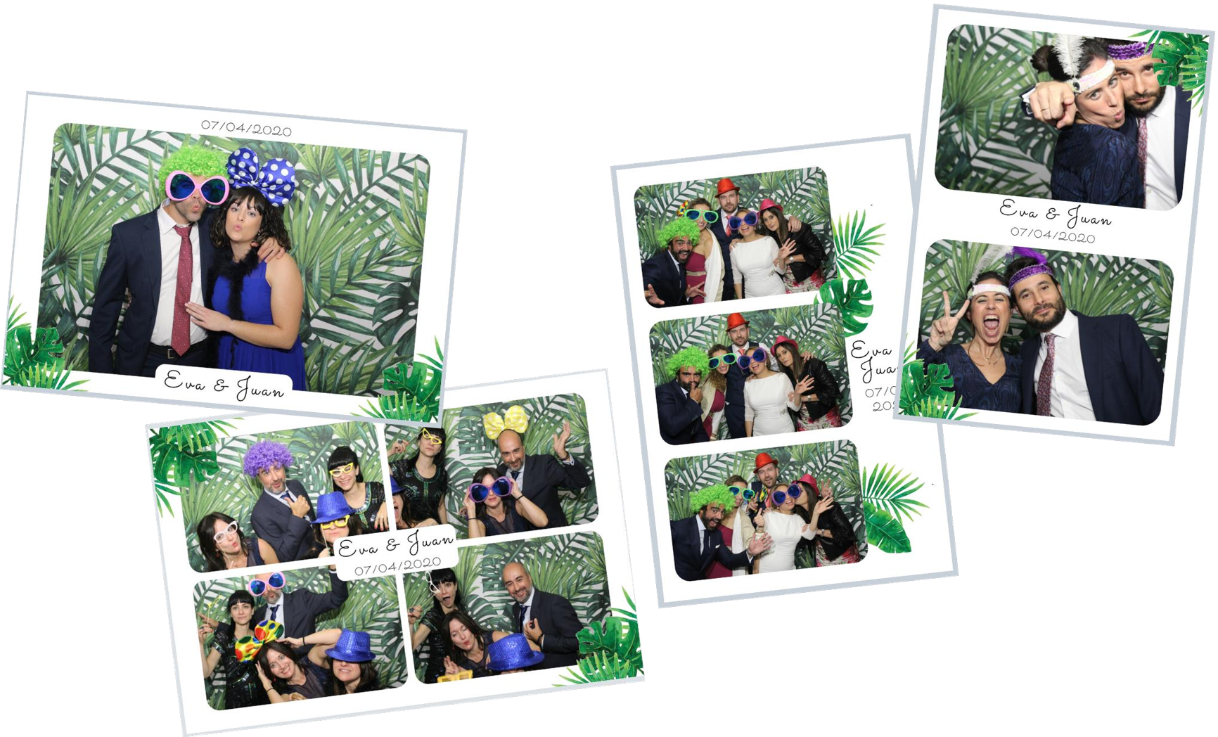 Alquiler Fotomatón para Bodas Paradise Events Plantillas 10x15 Tropical