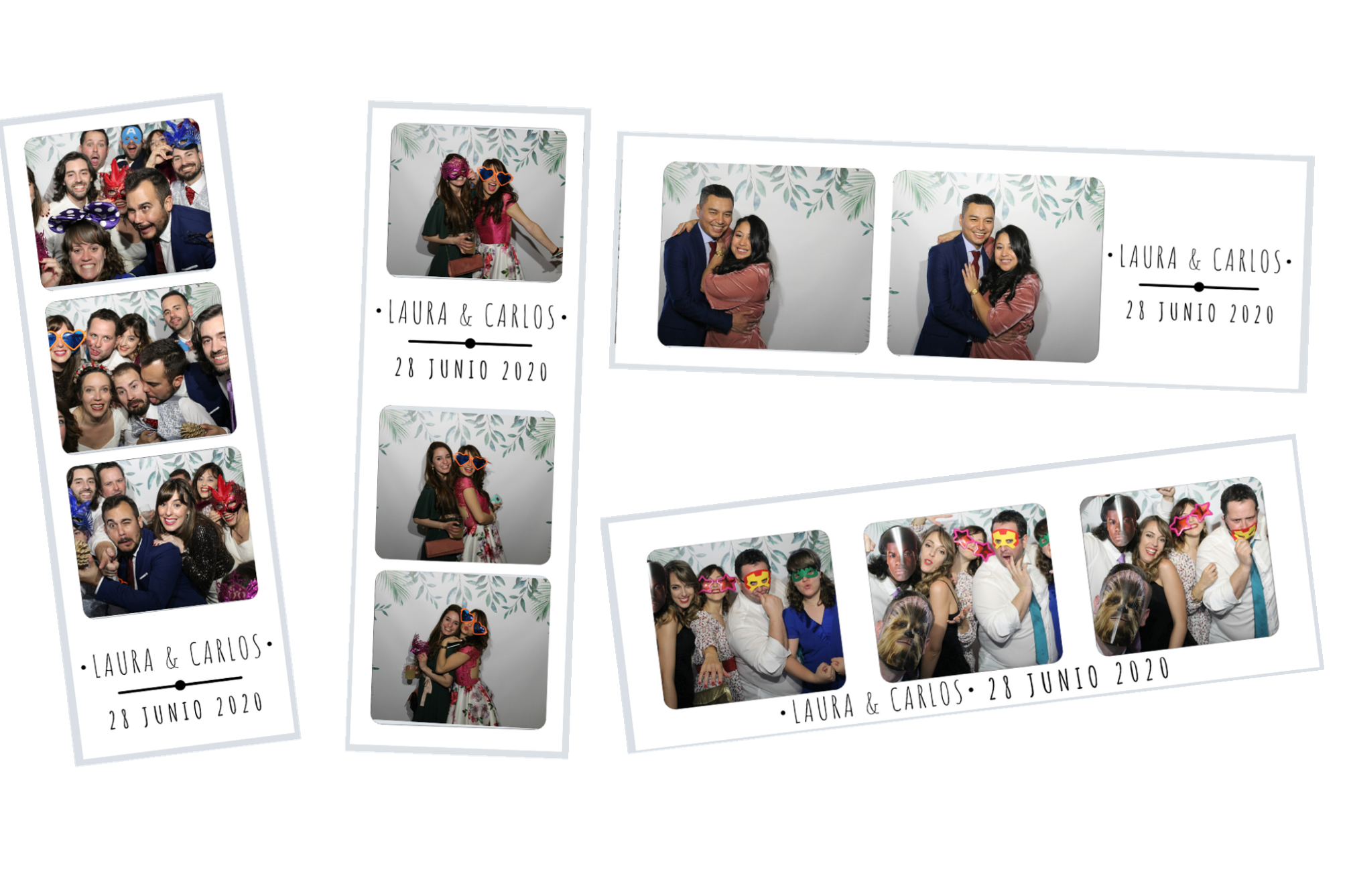 Alquiler Fotomatón para Bodas Paradise Events Plantillas Tiras Clásico 1