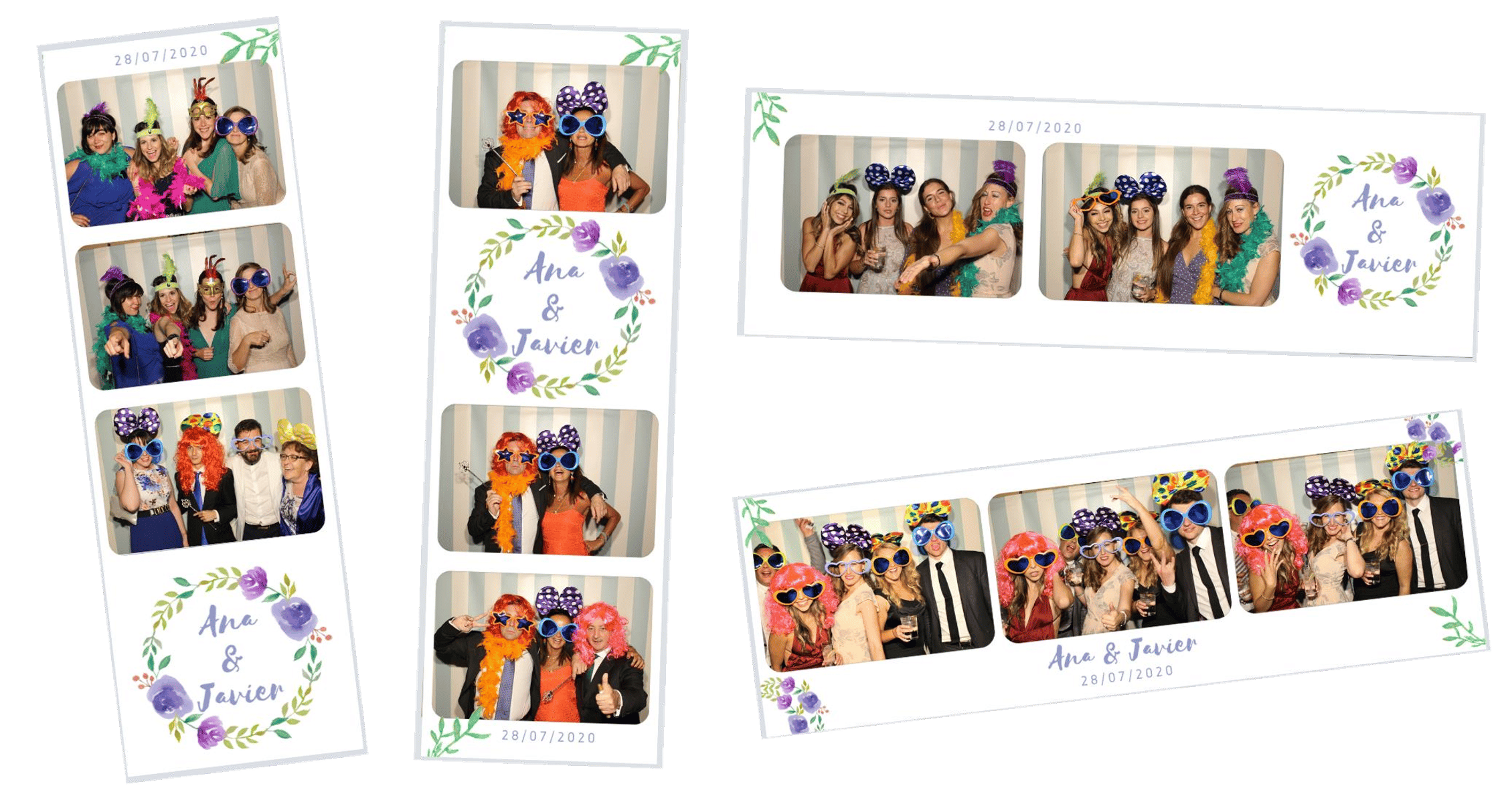 Alquiler Fotomatón para Bodas Paradise Events Plantillas Tiras Primavera