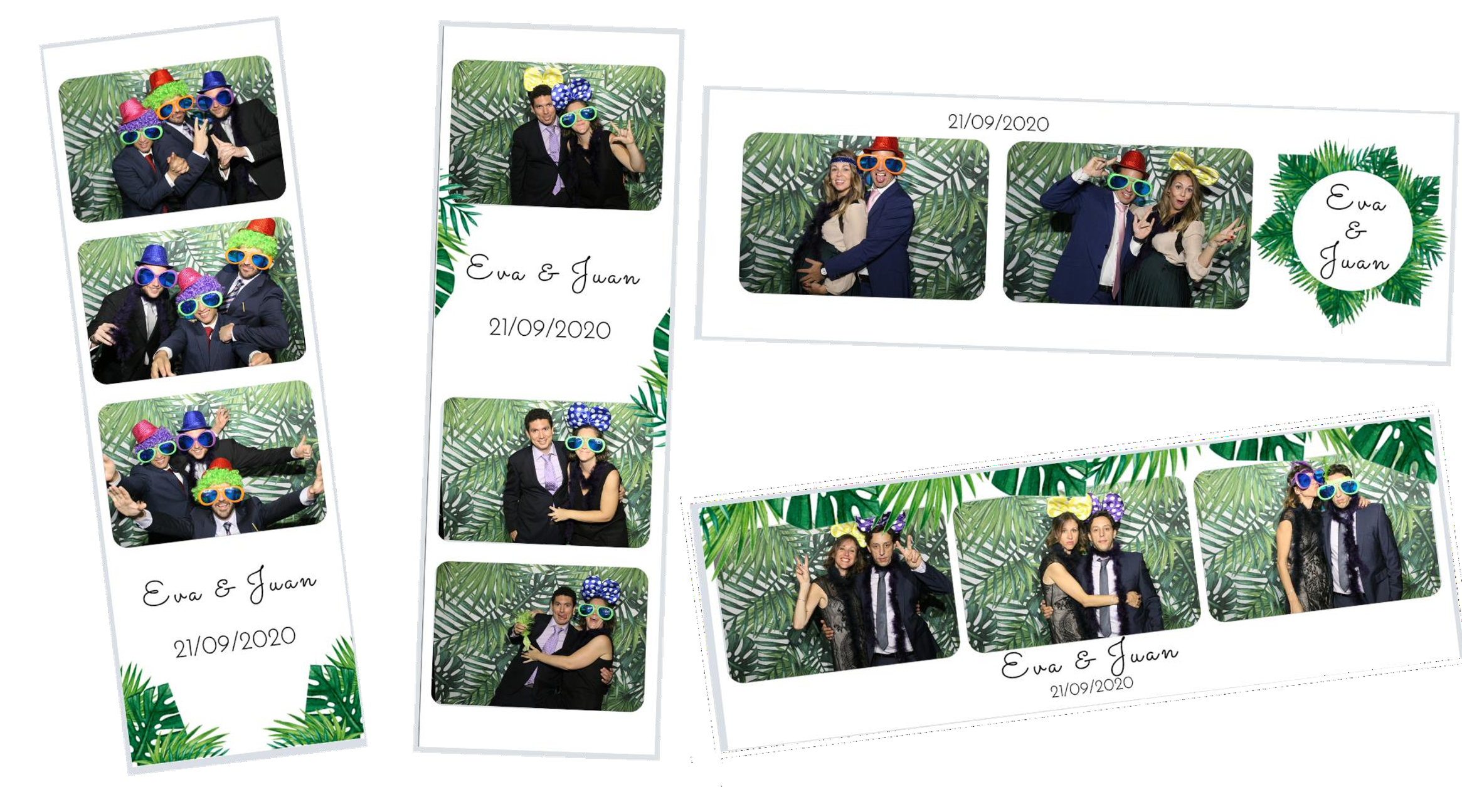 Alquiler Fotomatón para Bodas Paradise Events Plantillas Tiras Tropical