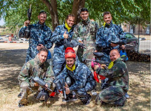 Paintball Despedida de Soltero y Soltera Madrid Finca de Navalcarnero Toledo Paradise Events