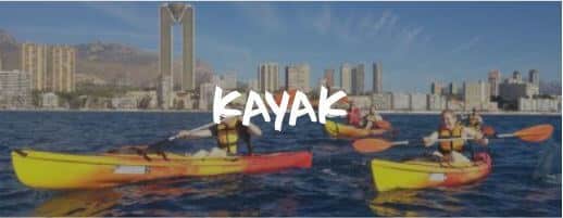 Ruta Kayak Benidorm Despedida de Soltero y Soltera Paradise Events