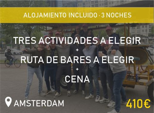 Pack 6 Amsterdam Despedida Soltero Soltera Paradise Despedidas